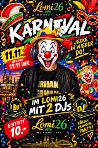 11.11.26 – Karneval Köln Fastnacht im Lomi26